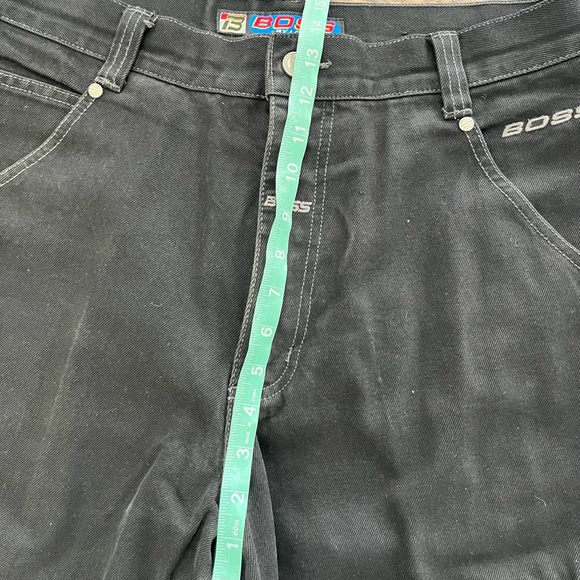 Vintage Boss by IG spellout black wide leg skater baggy jeans 36 actual 34x31 - Picture 10 of 16